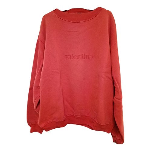 Pre-owned Valentino Vlogo Sweatshirt In Red