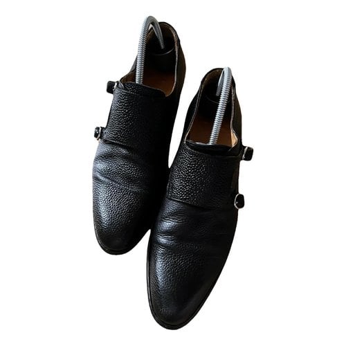 Pre-owned J. Lindeberg Leather Flats In Black