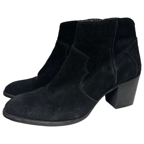Pre-owned Zadig & Voltaire Molly Cowboy Boots In Black