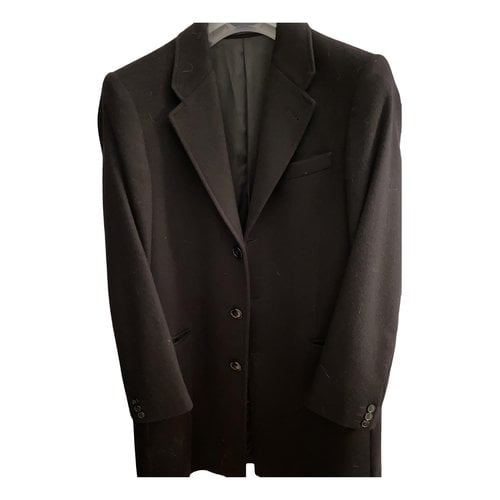 Pre-owned Emporio Armani Cashmere Coat In Black