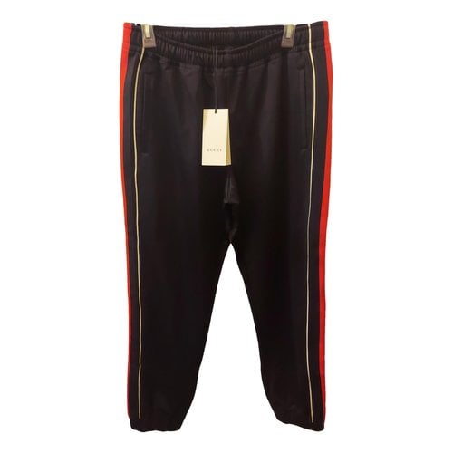 Pre-owned Gucci Trousers In Black