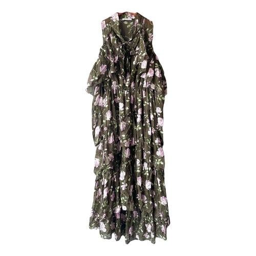 Pre-owned Ulla Johnson Silk Mid-length Dress In Green