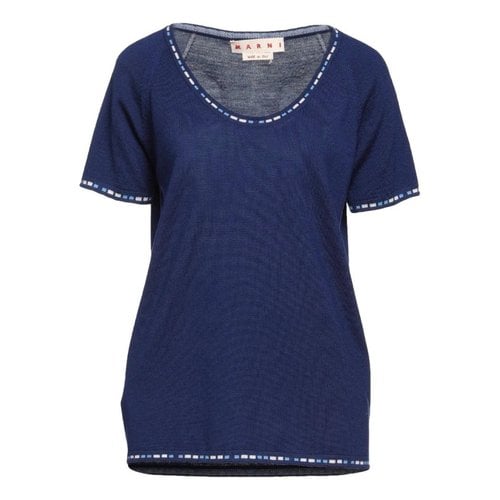 Pre-owned Marni Wool Jersey Top In Blue