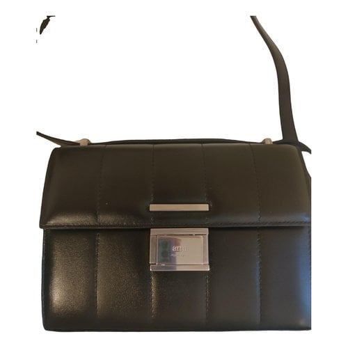 Pre-owned Ami Alexandre Mattiussi Leather Crossbody Bag In Black
