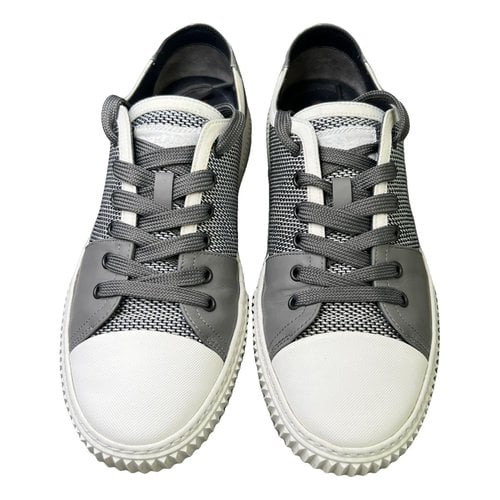 Pre-owned Prada Cloth Trainers In Grey