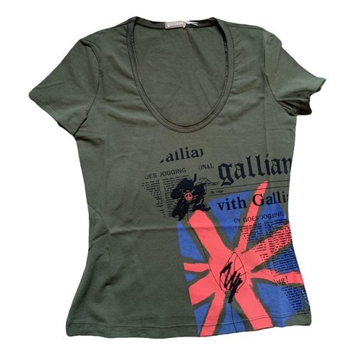 Pre-owned Galliano T-shirt In Khaki