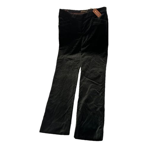 Pre-owned Loro Piana Velvet Trousers In Black
