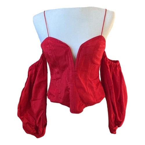Pre-owned For Love & Lemons Corset In Red