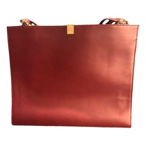 Pre-owned Balenciaga Le Dix Leather Handbag In Burgundy