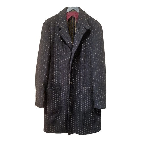 Pre-owned Etro Wool Coat In Anthracite
