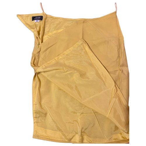 Pre-owned Versace Mid-length Skirt In Yellow