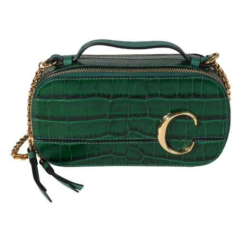 Pre-owned Chloé Leather Handbag In Green