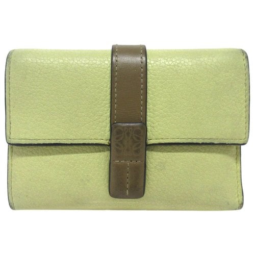 Pre-owned Loewe Leather Purse In Yellow