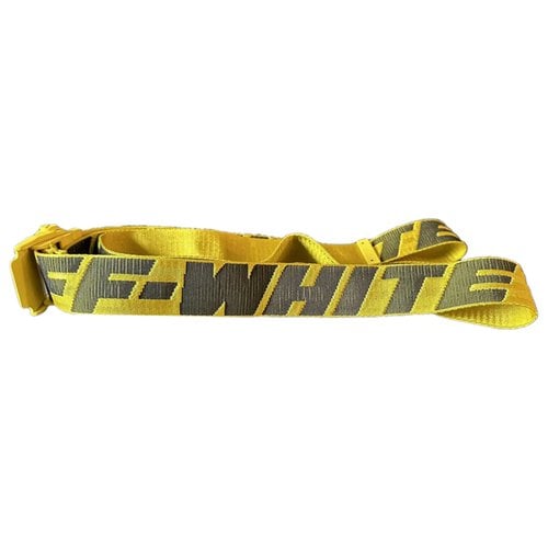 Pre-owned Off-white Cloth Belt In Yellow