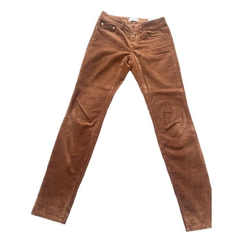 Pre-owned Closed Velvet Slim Pants In Brown