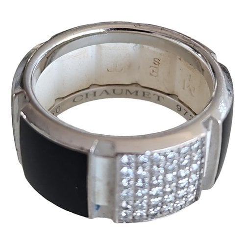 Pre-owned Chaumet Class One White Gold Ring In Black