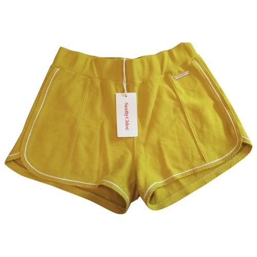 Pre-owned See By Chloé Mini Short In Yellow