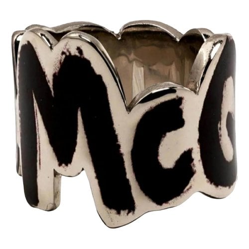 Pre-owned Alexander Mcqueen Ring In Silver