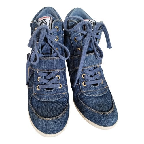 Pre-owned Ash Cloth Trainers In Blue