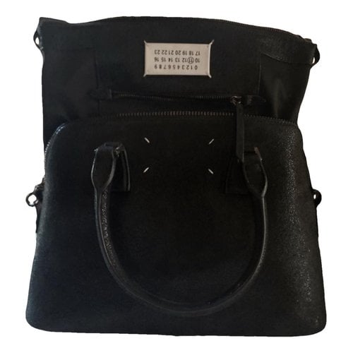 Pre-owned Maison Margiela 5ac Leather Handbag In Black