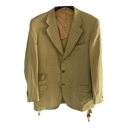 Pre-owned Etro Wool Jacket In Yellow