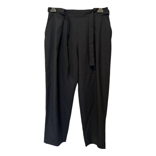 Pre-owned Max & Co Wool Large Pants In Black