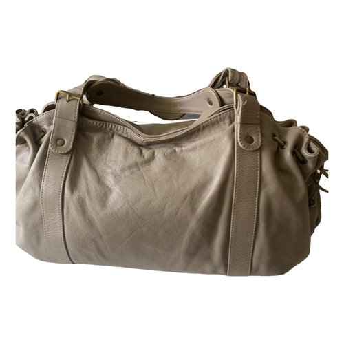 Pre-owned Gerard Darel 24h Leather Handbag In Grey