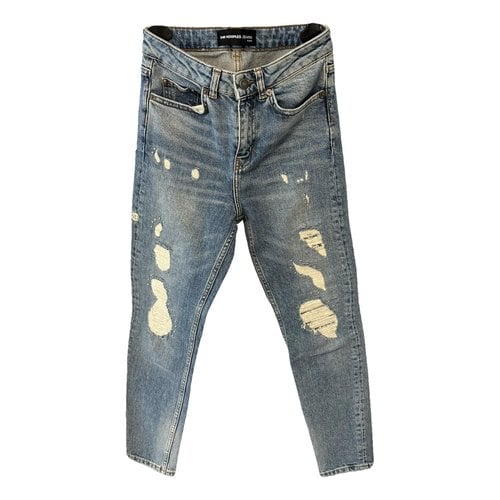 Pre-owned The Kooples Spring Summer 2020 Straight Jeans In Blue