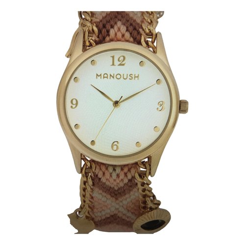 Pre-owned Manoush Watch In Gold