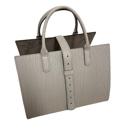 Pre-owned Giorgio Armani Leather Small Bag In Grey