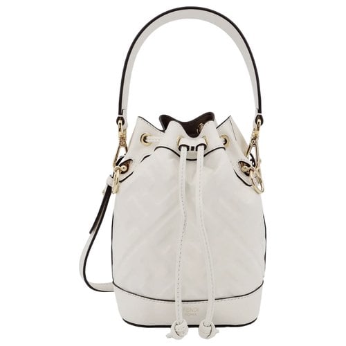 Pre-owned Fendi Mon Trésor Leather Crossbody Bag In White