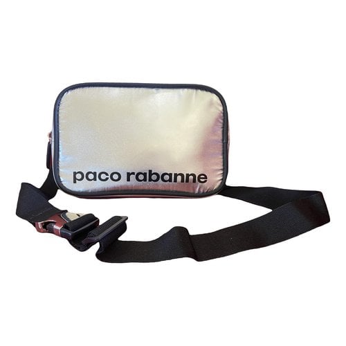 Pre-owned Paco Rabanne Vegan Leather Handbag In Silver