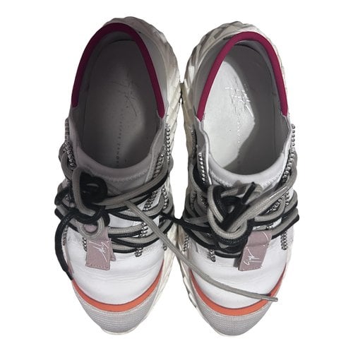 Pre-owned Giuseppe Zanotti Urchin Leather Trainers In White