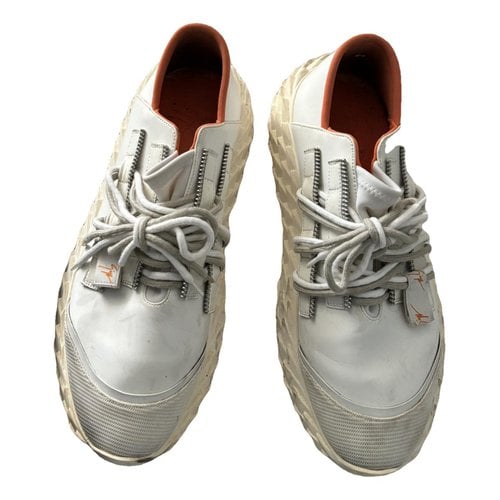 Pre-owned Giuseppe Zanotti Urchin Leather Low Trainers In White