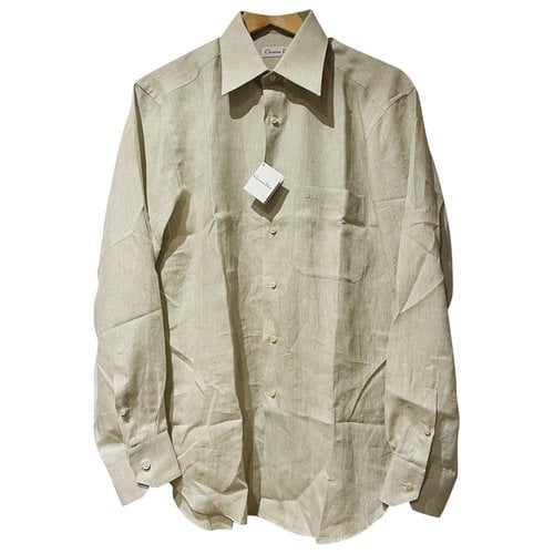 Pre-owned Dior Linen Shirt In Beige