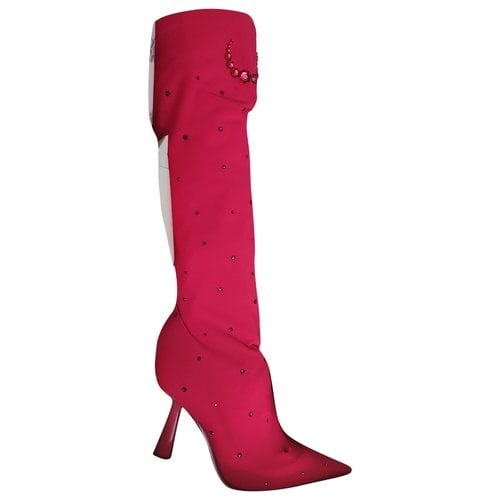 Pre-owned Jimmy Choo Cloth Boots In Pink