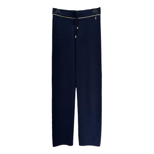 Pre-owned Juicy Couture Cashmere Trousers In Navy