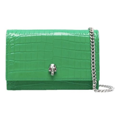 Pre-owned Alexander Mcqueen Leather Handbag In Green