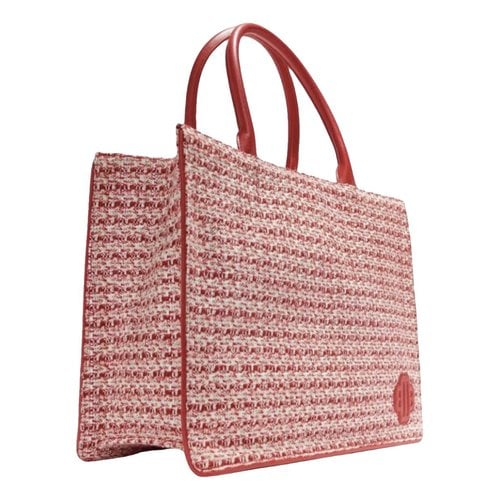 Pre-owned Maje Tweed Tote In Red