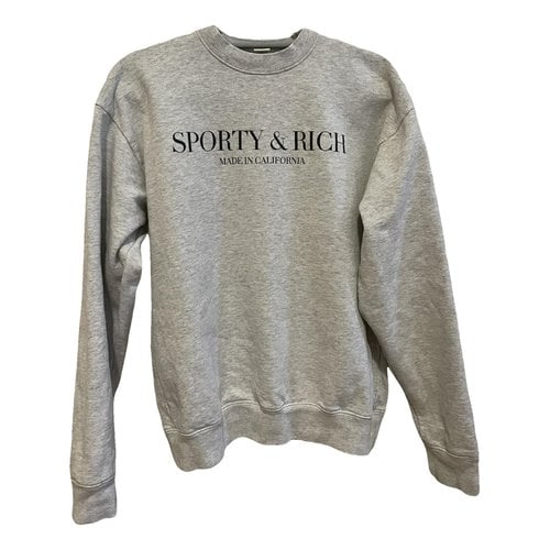 Pre-owned Sporty And Rich Jersey Top In Grey
