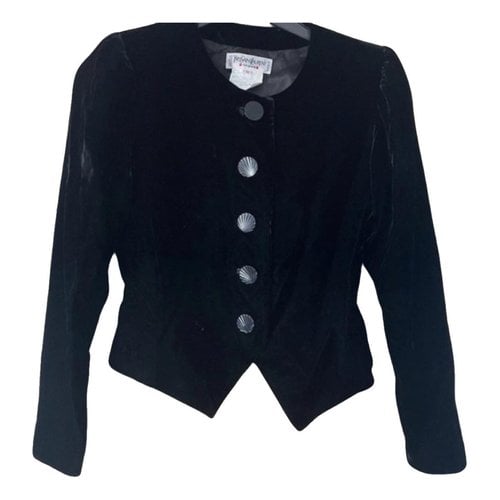 Pre-owned Saint Laurent Velvet Jacket In Black