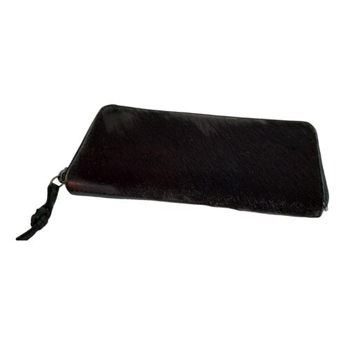 Pre-owned Allsaints Leather Wallet In Burgundy
