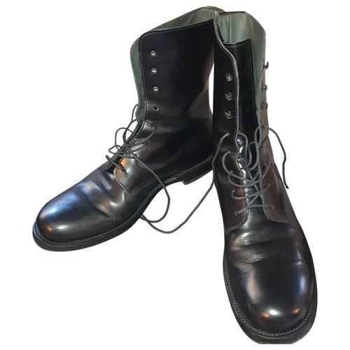Pre-owned Jil Sander Leather Boots In Black