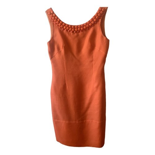 Pre-owned Blumarine Silk Mid-length Dress In Orange