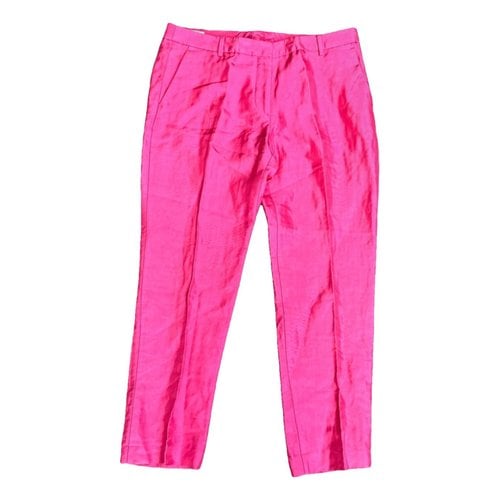 Pre-owned Dries Van Noten Straight Pants In Pink