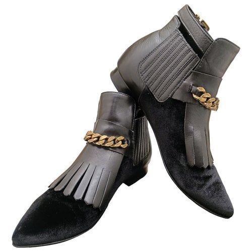 Pre-owned Chiara Ferragni Leather Boots In Black