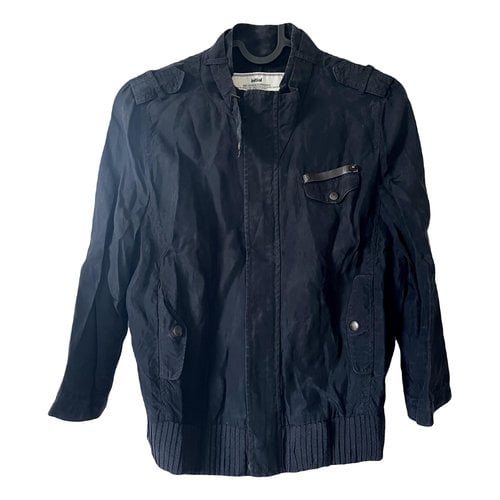 Pre-owned Initial Jacket In Navy