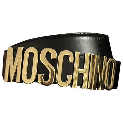 Pre-owned Moschino Belt In Black