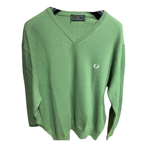 Pre-owned Fred Perry Wool Pull In Green