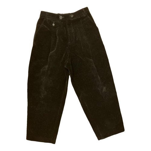 Pre-owned Zanini Velvet Large Pants In Black